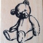 SELLO DE MADERA OSO PELUCHE