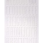 STICKERS LETRAS BLANCAS RELIEVE MATE