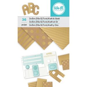 BLOCK PAPEL SCRAP WE R KRAFT & ORO