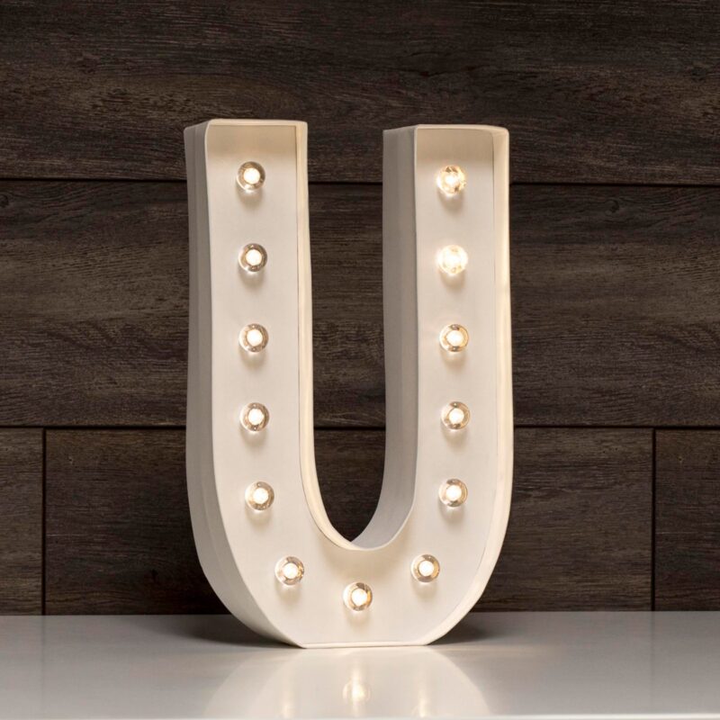 LETRA LUMINOSA U MARQUEE LOVE 30 CM